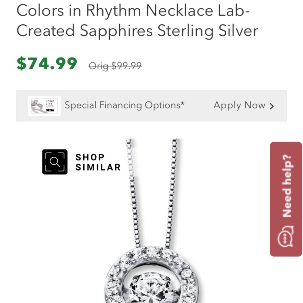 Kay jewelers colors in rhythm diamond necklace